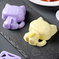 Pikkukuva 5 / 8: 3 kpl / set e Cat Sushi mold Tee tee-se-itse voileipä mold Keittiö A Purple