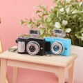 Miniatyrbild 4 av 5: Mini digitalkamera modell 1:12 Dockhuskamera LED-blixtnyckel Blue