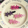 Pikkukuva 6 / 8: Y2K Star -hiusneula Shiny Star -hiusklipsit New Fashion Side Bang Du A7