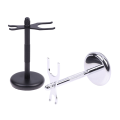 Miniatyrbillede 6 af 8: Mænd Stål Safety Razor Stand Double Edge Razor Art Holder Barbering Silver