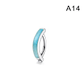 Miniatyrbillede 7 af 8: Blomst sommerfugl hjerte form navle ring Rhinestones Nave A3
