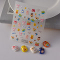 Miniatyrbild 3 av 7: 1 ark Retro Nail Foils Transfer Stickers Dekaler Bohemia Flowe
