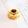 Miniatyrbillede 1 af 5: 3 STK Dukkehus Miniature Kunstig Fake Cake brødkiks Ki 2(Puppy egg tart)