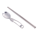 Pikkukuva 4 / 8: 1set Portable Travel Picnic Kokoontaitettava set Lusikkahaarukkatangot D