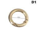 Miniatyrbilde 1 av 8: Spring Gate O Ring Åpningsbar nøkkelring nøkkel Skinnveske Håndveske Bel D1