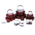Miniatyrbilde 2 av 8: Crystal Wood Display Stand Base Holder For Crystal Ball Sphere A1