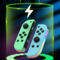 Pikkukuva 6 / 8: Joypad Switch RGB Light Wake-up Vibration Glare Controllerille White