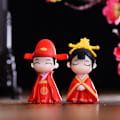Miniatyrbillede 1 af 5: Lovers Par Miniature Dukke DIY Terrarium Figurer Fe 2.6*5.7cm