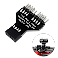 Miniatyrbild 1 av 5: USB 2.0 1 till 2 portar 9-stifts kabeladapter Moderkort Frontpanel