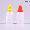 Miniatyrbillede 1 af 6: 2/4 Stk Mini Krydderi Sauce Flaske Bærbar Tomat Ketchup Bott 4PCS