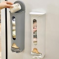 Miniatyrbillede 3 af 8: Væghængende affaldspose Opbevaringsboks Køkken Plastposeholder White