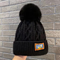 Pikkukuva 1 / 8: Cap Uusi fleecevuorattu lämmin villahattu n tyylinen pipohattu Fa Black