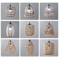 Miniatyrbillede 3 af 8: Håndvævet lampeskærm Rattan hængende lampeskærm Cafe Hotel Ceili 04