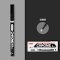 Miniatyrbillede 1 af 5: Chrome Mirror Reflekterende Marker Sølv Marker Liquid Pen Craftw 1mm