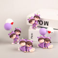 Pikkukuva 4 / 8: 1Pair e Creative Cartoon Purple Pyjama Pariskunta Auton koristelu O C