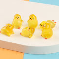 Miniatyrbilde 6 av 7: Lysende Mini Resin Lysende Kylling Ornament Statue Miniatyr D
