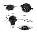 Miniatyrbillede 5 af 7: Holdbar plastik sikkerhedsluftventil mundstykke One-Way Inflatio black