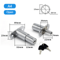 Pikkukuva 1 / 8: Laatikon Push Lock Liukuoven Vitriinin Kaappikaapin lukot W A4