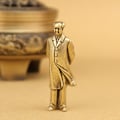 Miniatyrbilde 1 av 6: Kobberstatue Samlerbart messingskåret Mao Zedong-formann Mao