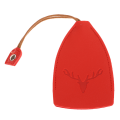 Miniatyrbillede 1 af 8: 1 stk Christmas Elk nøgleboks Udtræk nøglepunge PU lædernøgle C Red