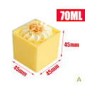 Miniatyrbilde 1 av 8: 10 stk Firkantede plastdessertkopper Miniterninger Sterk kakekopp Pa A