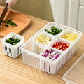 Pikkukuva 7 / 8: Scallion Storage Box Kotitalouksien Scallion Ginger Valkosipulin säilytysaine Transparent