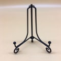 Miniatyrbillede 5 af 5: Jern Display Stand Sort Jern Staffeli Plade Display Foto Holder 4inch