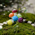 Miniatyrbillede 2 af 8: 100 stk Farverig kunstig svampemodel actionfigur miniat Yellow