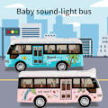 Miniatyrbild 4 av 8: Skolbuss Ljud Ljus Tur Buss Modell Pojke Toy Diecasts Toy Vehi Blue