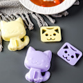 Pikkukuva 4 / 8: 3 kpl / set e Cat Sushi mold Tee tee-se-itse voileipä mold Keittiö A Purple