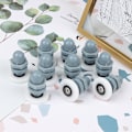 Miniatyrbillede 4 af 5: 27 mm Enkelt lige remskive Runner Wheel Brusekabine Glidende G 4*2.7cm