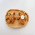 Pikkukuva 1 / 8: Ins rintaneula Bean Bear pehmonukke ja sarjakuvapintainen koululaukku riipus Brown