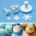 Pikkukuva 2 / 8: XMAS 3kpl Snowflake Fondant Cake Koristeluun Sugarcraft ter Plun