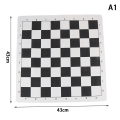 Pikkukuva 1 / 8: PU-nahka pehmeä turnausshakkilauta lasten koulutukseen 43X43CM