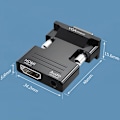 Pikkukuva 5 / 5: HDMI-yhteensopiva naaras-VGA-urosmuunnin o-sovittimella