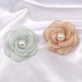 Pikkukuva 8 / 8: 1 kpl 5 cm mesh sidekukkia tee-se-itse hääjuhlakenkiin Beige