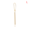 Miniatyrbillede 1 af 5: MINI Rustfrit stål Piskeris Æggepisk Pisk Manuel Ballon Wire Gold L