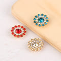 Miniatyrbillede 6 af 8: 25 Stk14mm Blomsterformet Sparkling Button Flatback Sydug mixed color