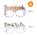 Pikkukuva 1 / 5: Polttarit Paperilasit Rose Gold Team Bride White Bri A