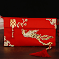 Pikkukuva 1 / 7: 1kpl New Year 2024 Lucky Money Bag Texture Faux Silk Red Envelo 1