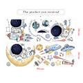 Miniatyrbilde 6 av 8: Avtakbare Cartoon Space Astronaut Wall Stickers for barnerom N