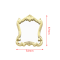 Miniatyrbillede 8 af 8: 1:12 Minirammer Dukkehus Bue Spejl Møbler Ornament Rose Gold