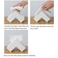Miniatyrbillede 4 af 5: Nordic Right Angle Desktop Servietter Papir Opbevaring Case Tissue Box Gray
