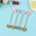 Miniatyrbillede 1 af 5: 4 stk./sæt Doughnut Candy ske/gaffel mælk kaffe røre ske Kitc 4pcs lollipop scoop