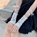 Pikkukuva 6 / 8: 1 Pari Lolita Style Tee-se-itse pitsit röyhelöt Käsineet Makea Gothic Fing A2