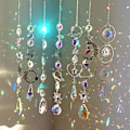 Miniatyrbillede 5 af 7: Vedhæng Have Suncatcher Vindklokker Rainbow Prism Crystal Cha A2