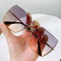 Pikkukuva 2 / 7: Vintage aurinkolasit naisille New Trend Large Frame Gradient Col A1