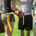 Pikkukuva 4 / 5: Jalkapallo-ottelun harjoitusvyö Säädettävä Rugby Flag Tag vyötärö S Red