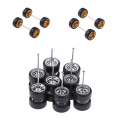 Pikkukuva 7 / 8: 1 set 1/64 mallin auton pyörät kumirenkailla muokatut osat Ve B27 fork Red