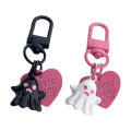 Miniatyrbillede 7 af 8: Halloween nøglering Funny Ghost Pendant nøglering til kvinder mænd E A2